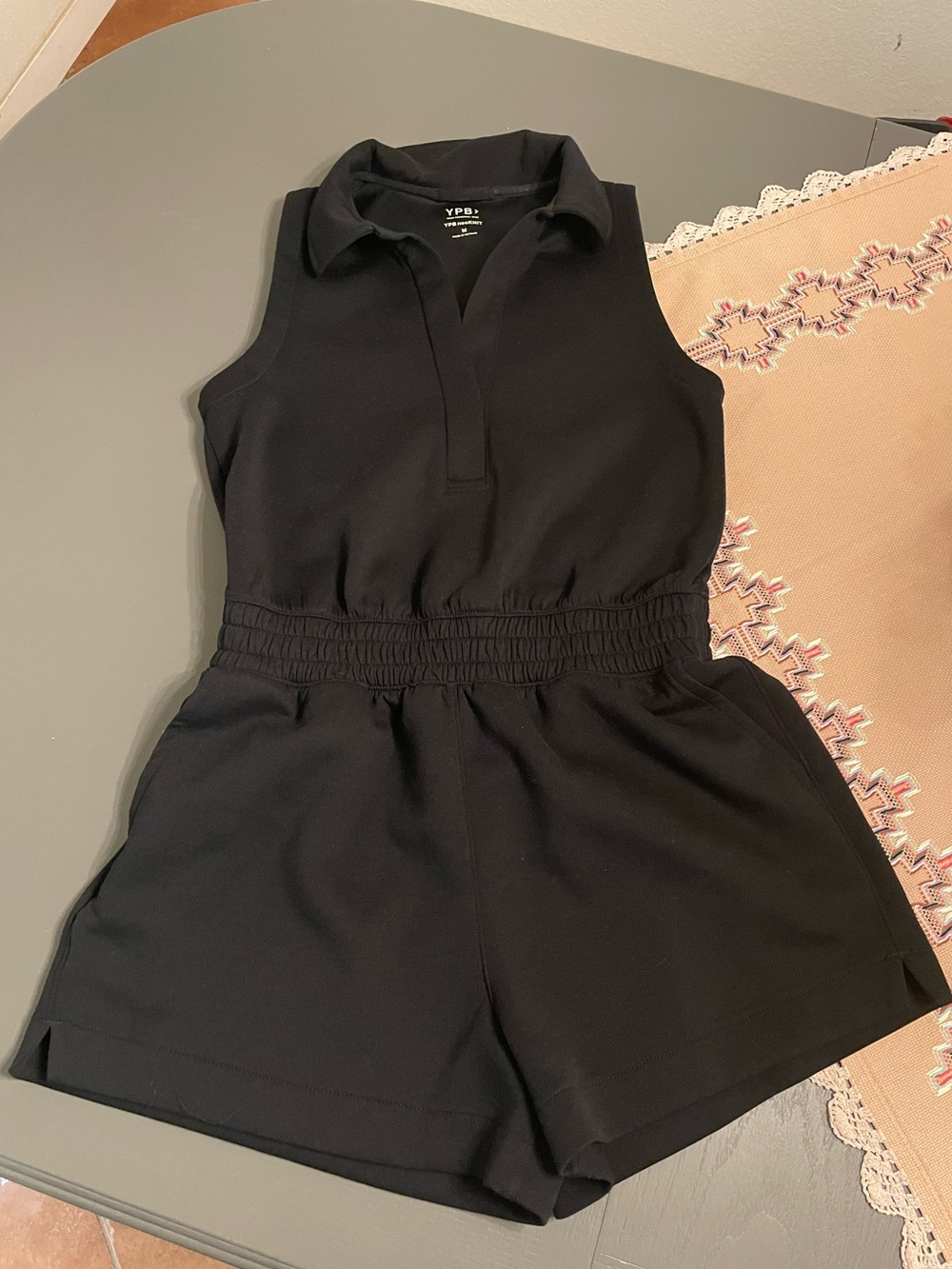 Women’s Black Sleeveless Romper One-Piece